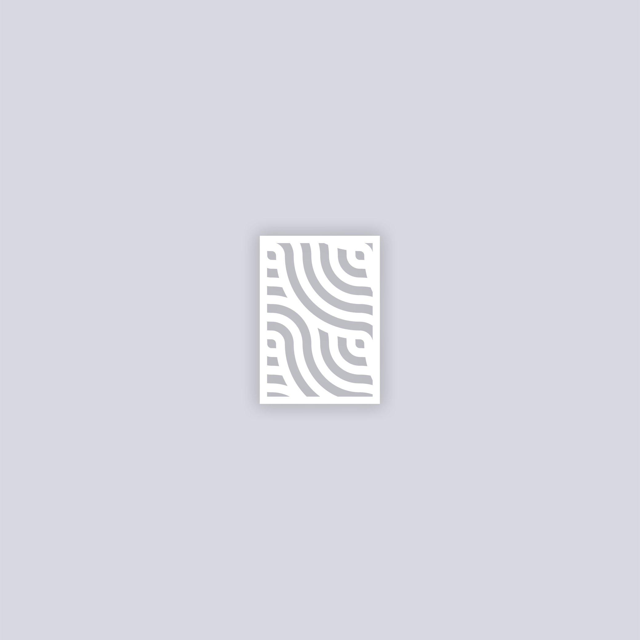 Waves Rectangle Clay Stencil