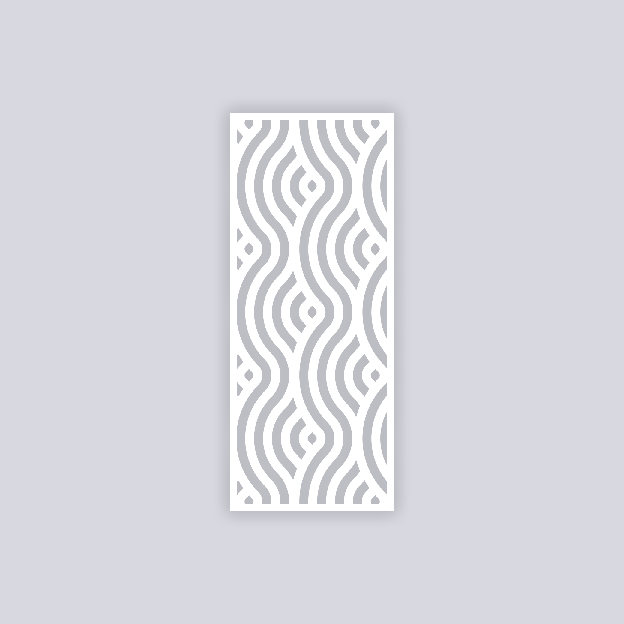 Waves Rectangle Clay Stencil