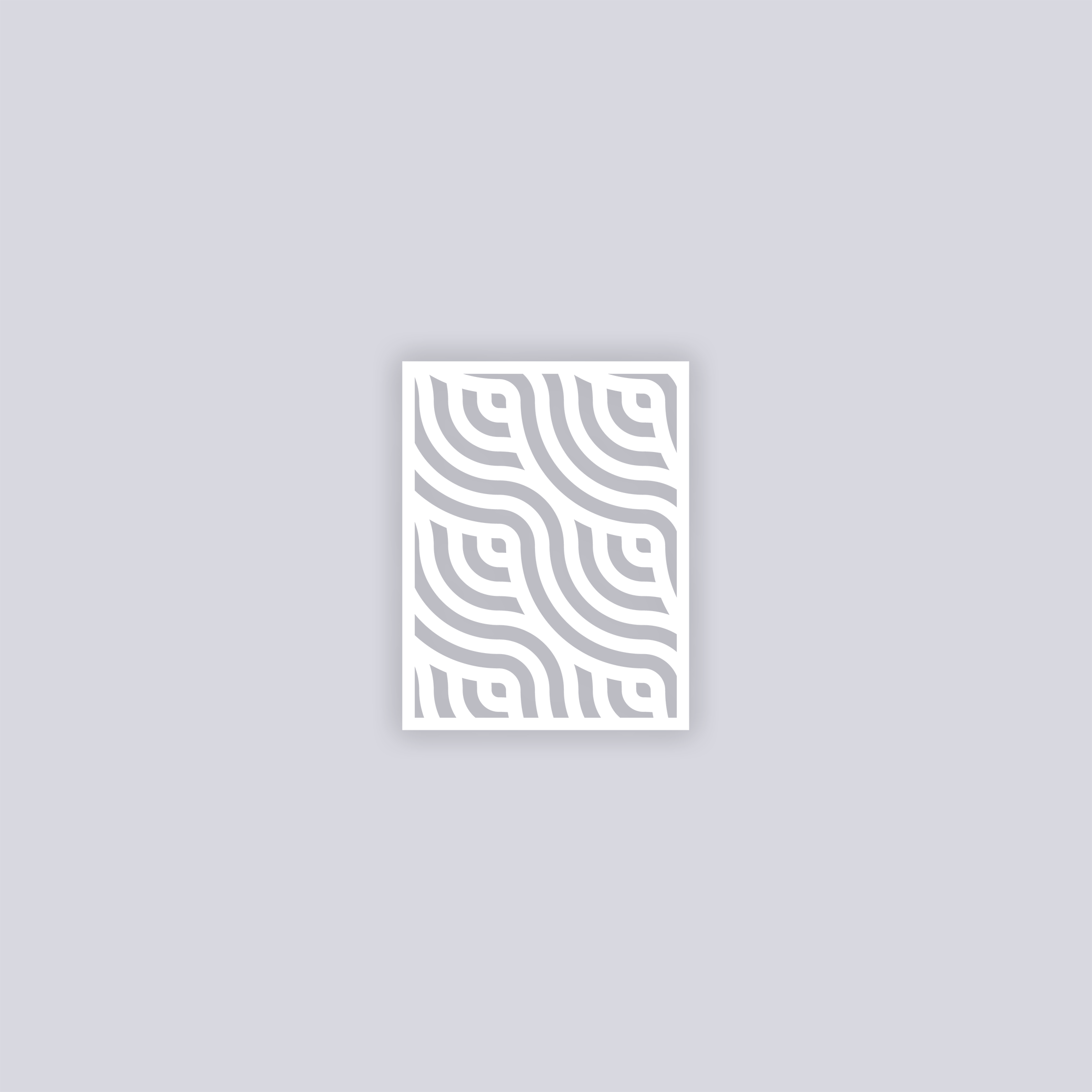 Waves Rectangle Clay Stencil