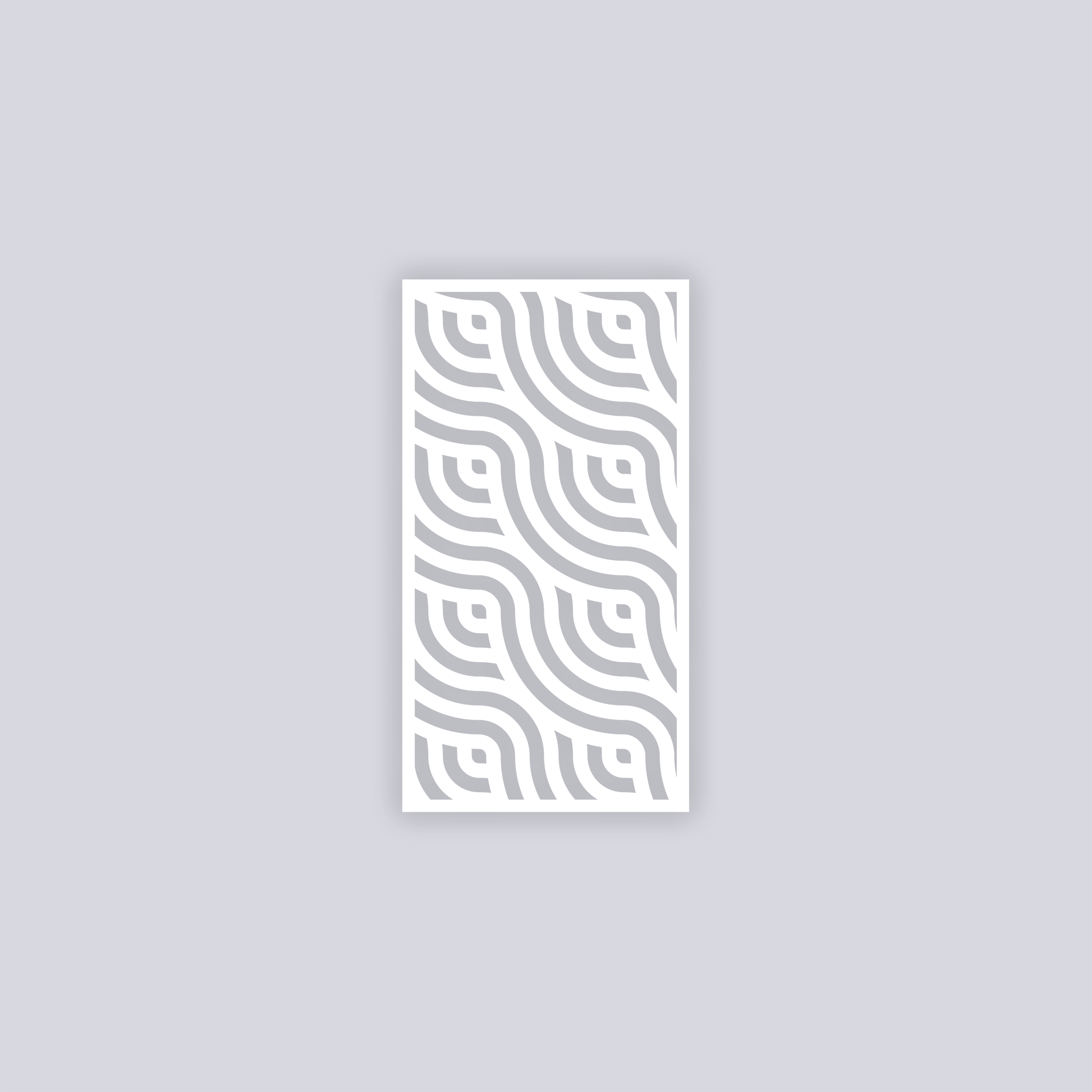 Waves Rectangle Face Clay Stencil