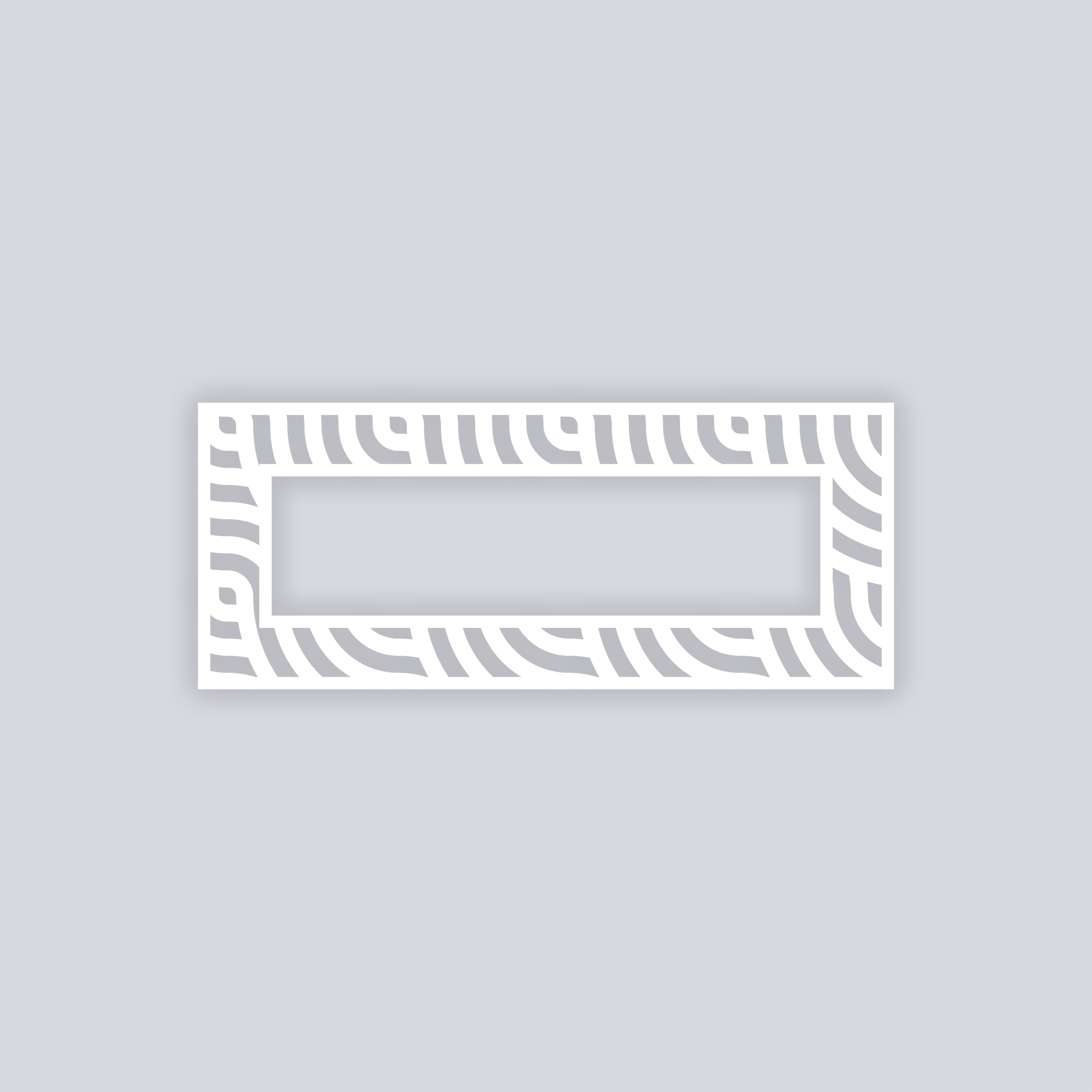 Waves Rectangle Rim Clay Stencil