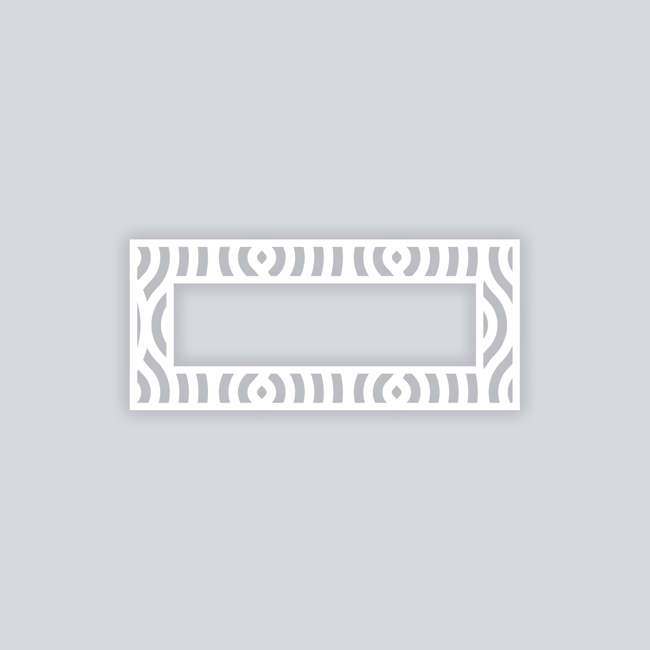 Waves Rectangle Rim Clay Stencil