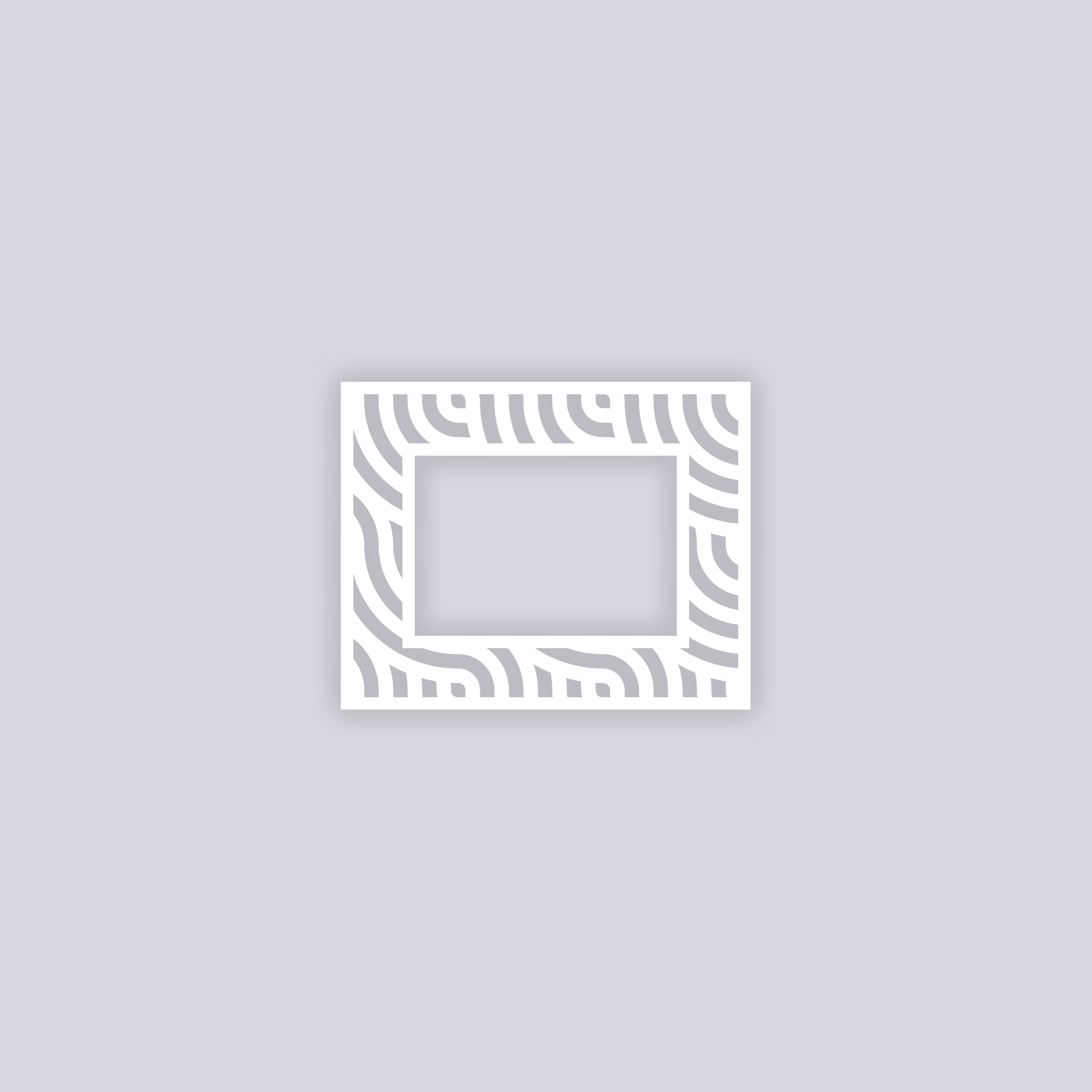 Waves Rectangle Rim Clay Stencil