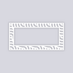 Waves Rectangle Rim Clay Stencil