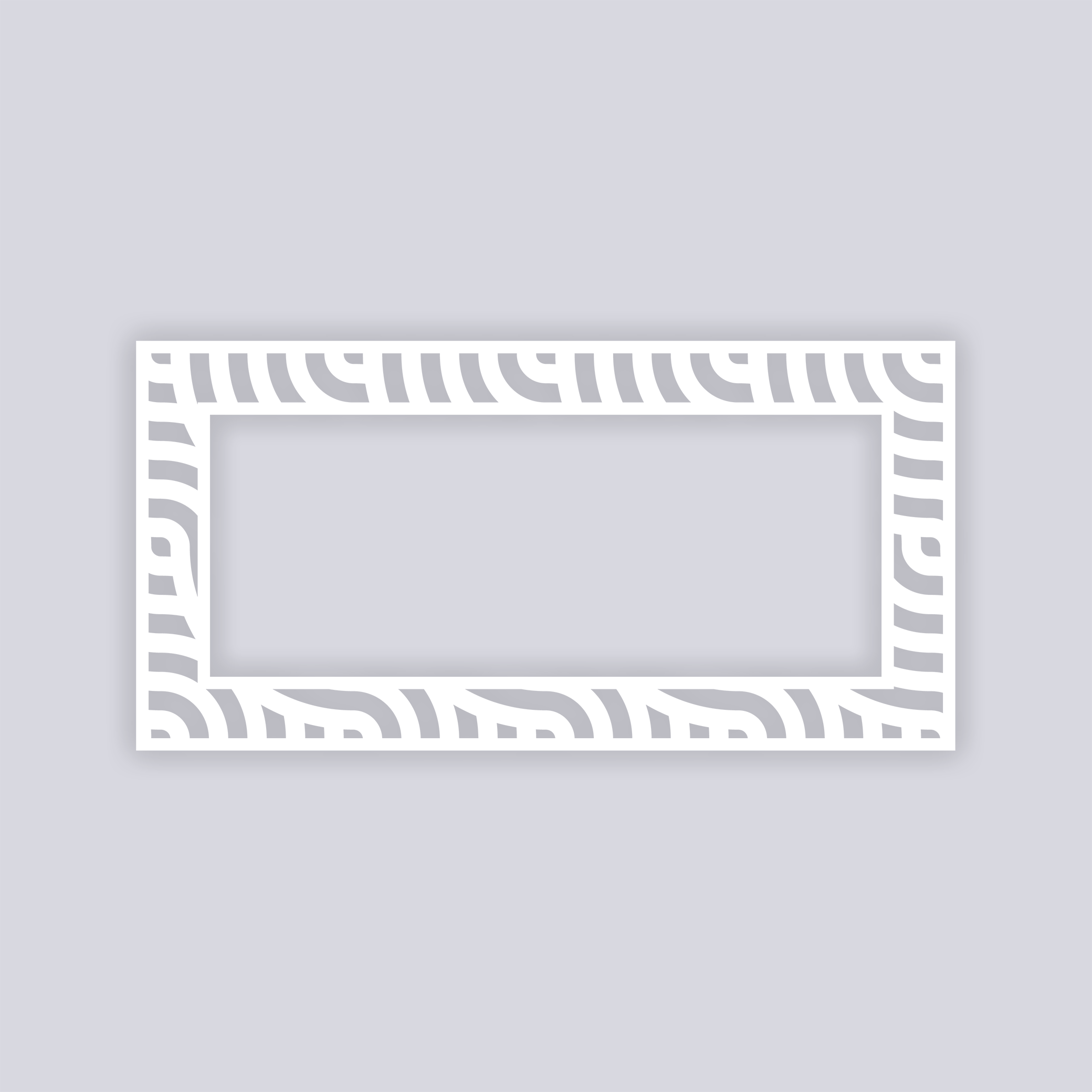 Waves Rectangle Rim Clay Stencil