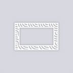 Waves Rectangle Rim Clay Stencil