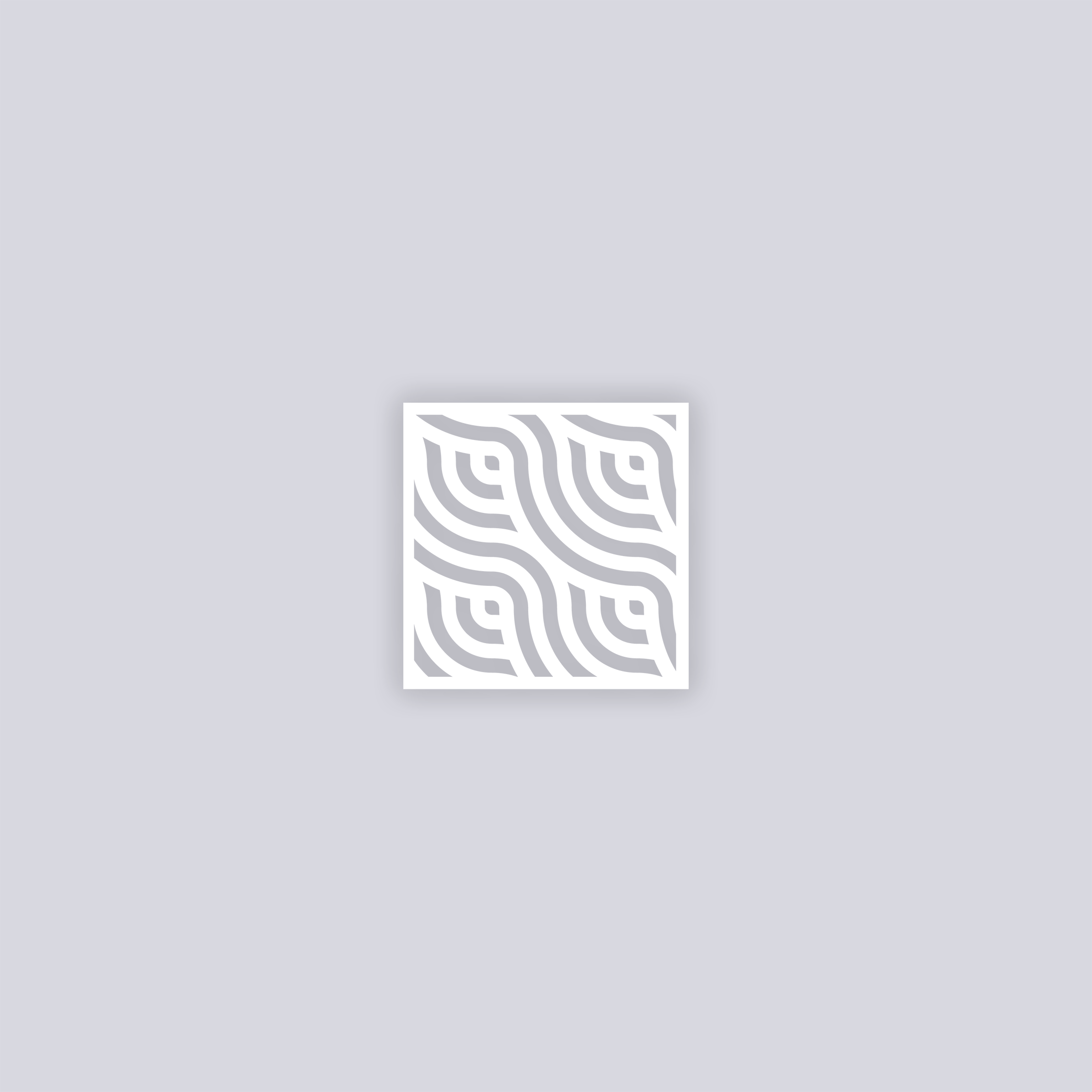 Waves Square Clay Stencil