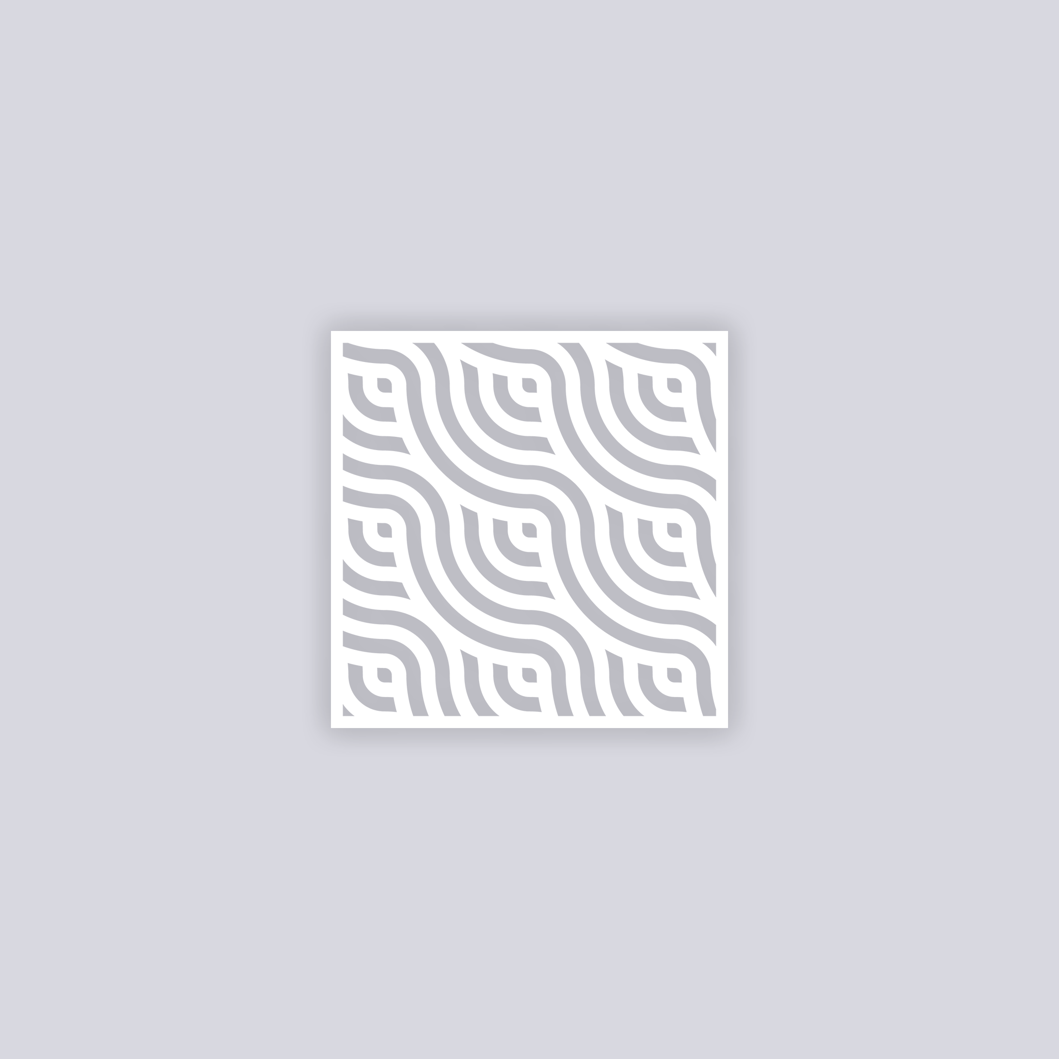 Waves Square Clay Stencil