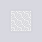 Waves Square Clay Stencil