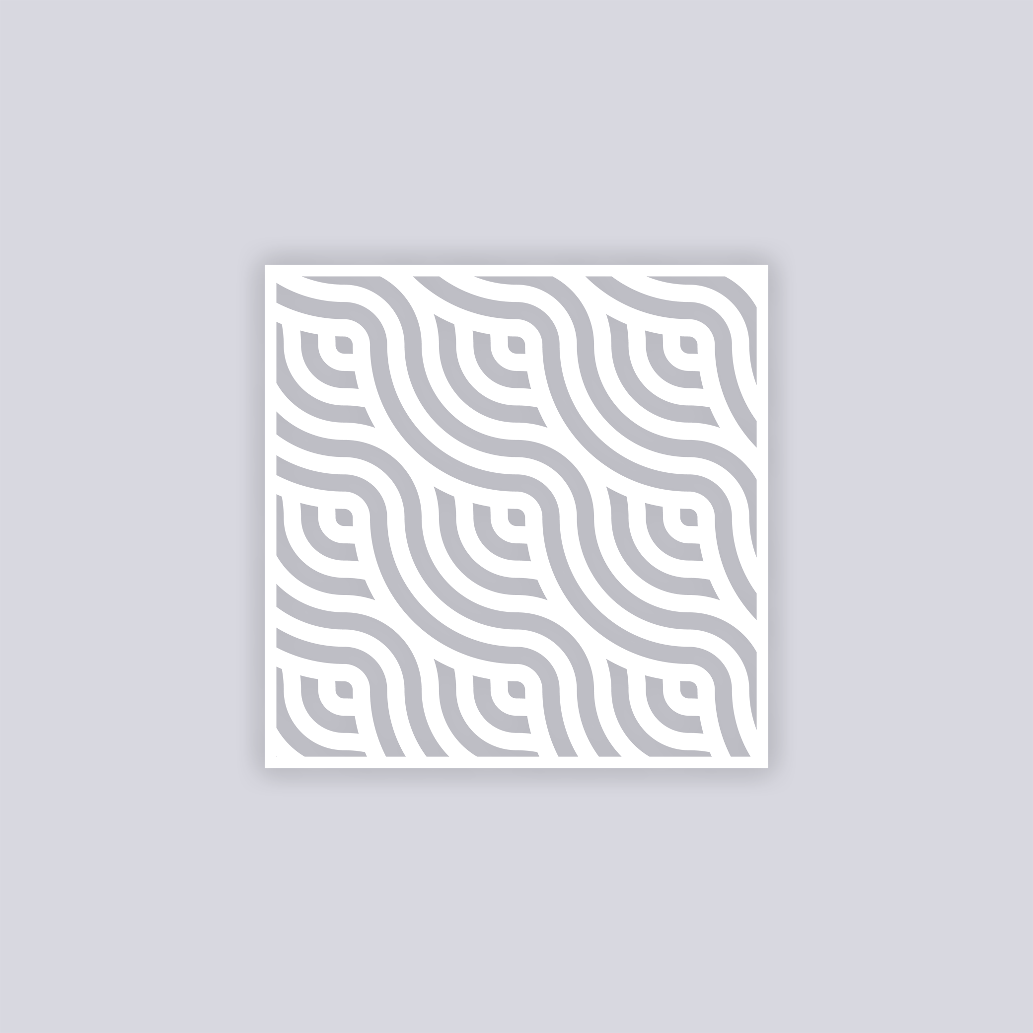 Waves Square Clay Stencil