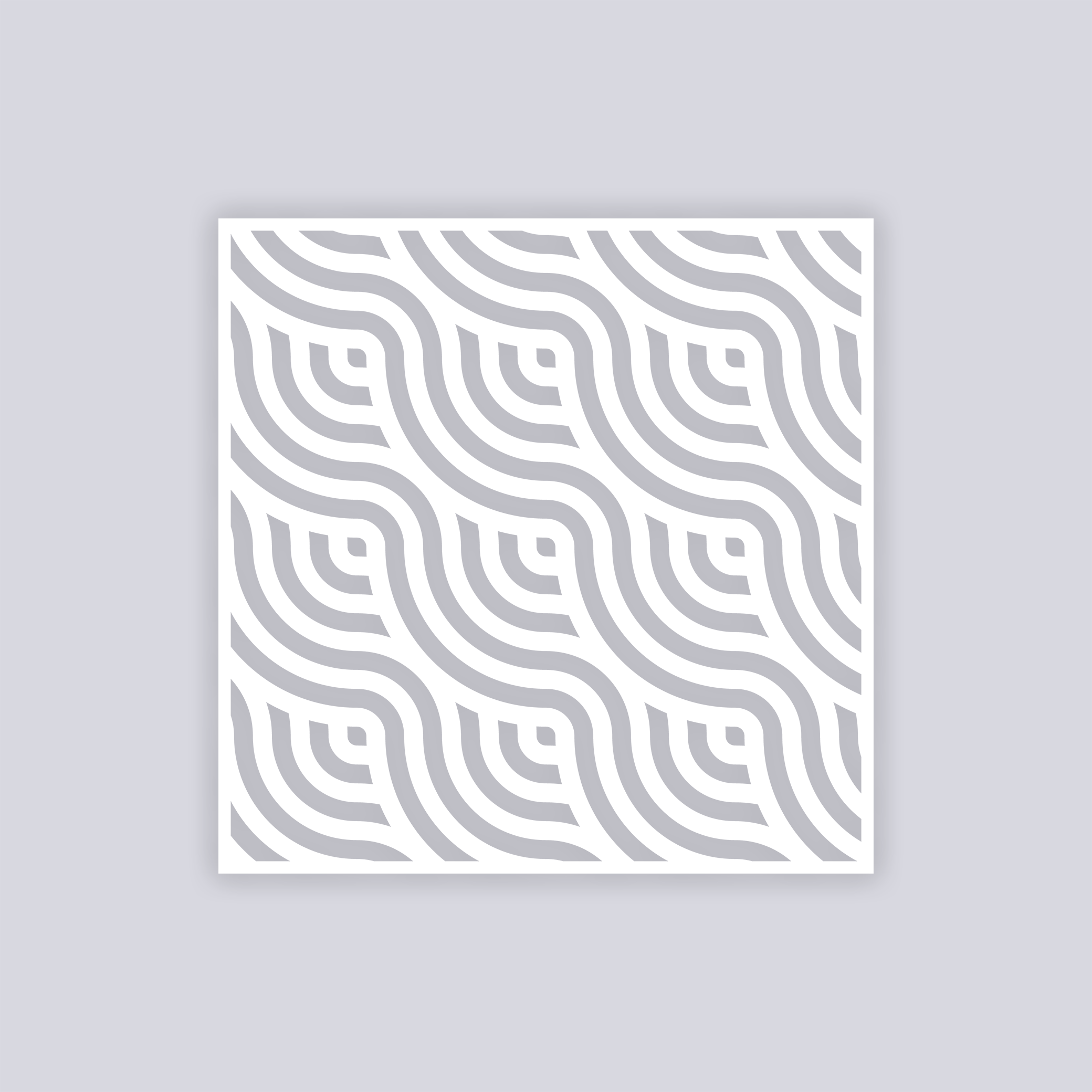 Waves Square Clay Stencil