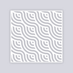 Waves Square Clay Stencil