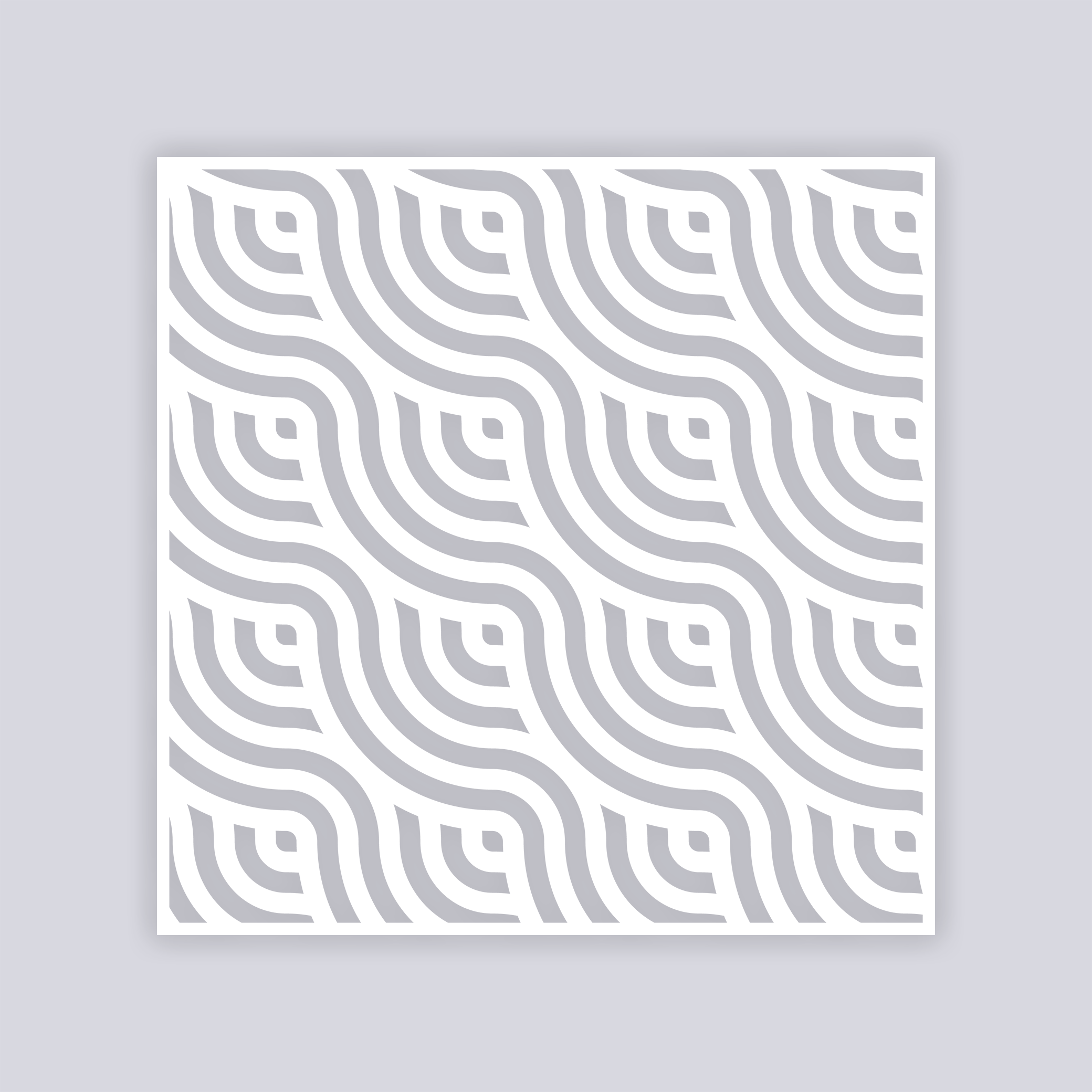 Waves Square Clay Stencil
