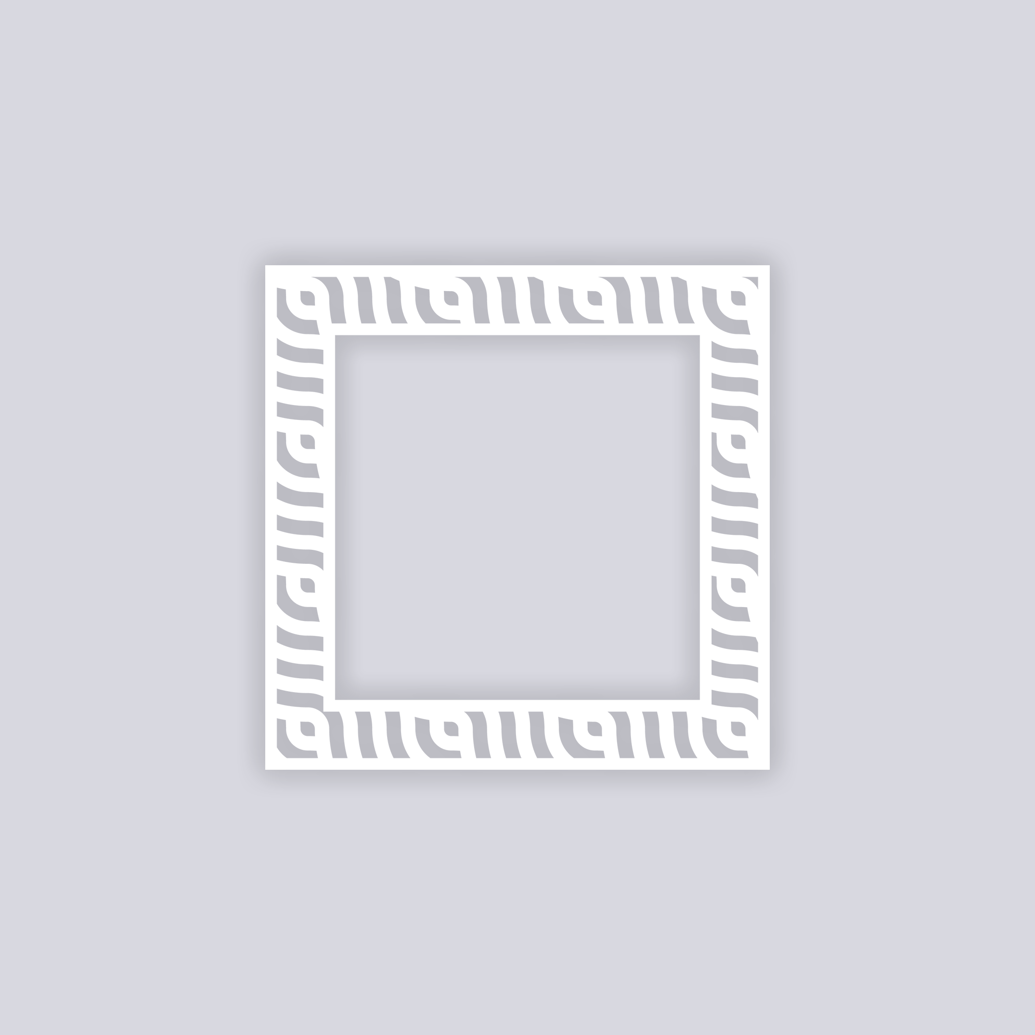 Waves Square Rim Clay Stencil