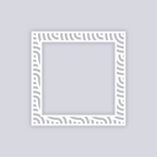 Waves Square Rim Clay Stencil