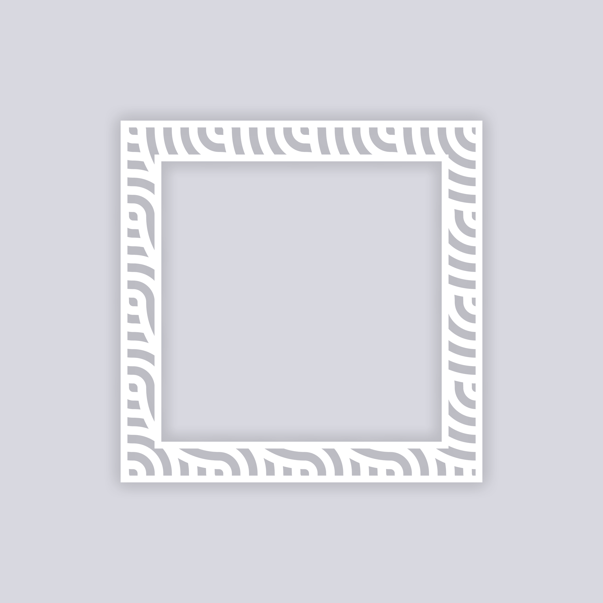 Waves Square Rim Clay Stencil