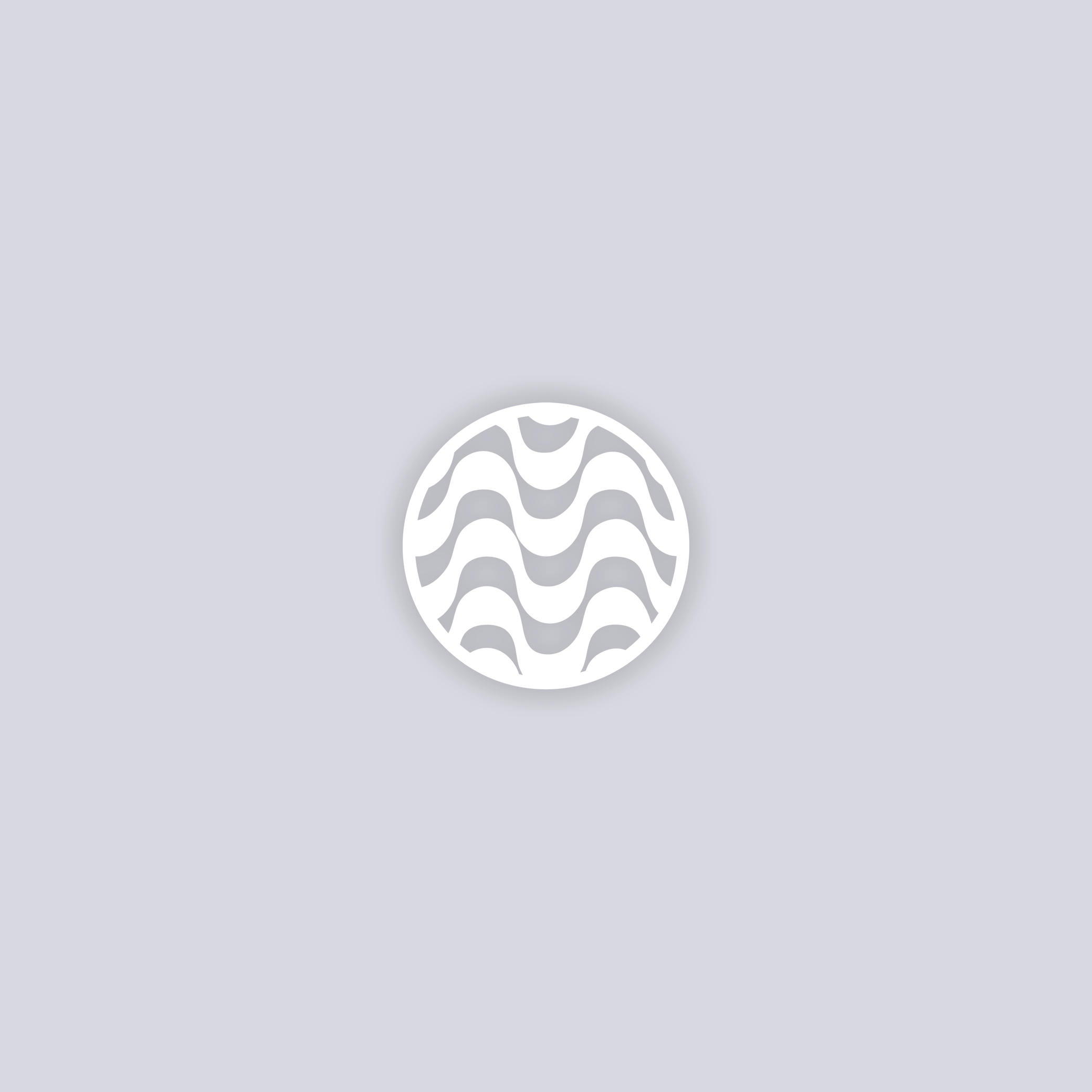 Wavy Lines Circle Clay Stencil