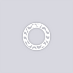 Wavy Lines Circle Rim Clay Stencil