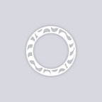 Wavy Lines Circle Rim Clay Stencil