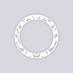 Wavy Lines Circle Rim Clay Stencil