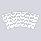 Wavy Lines Lg Cup Clay Stencil