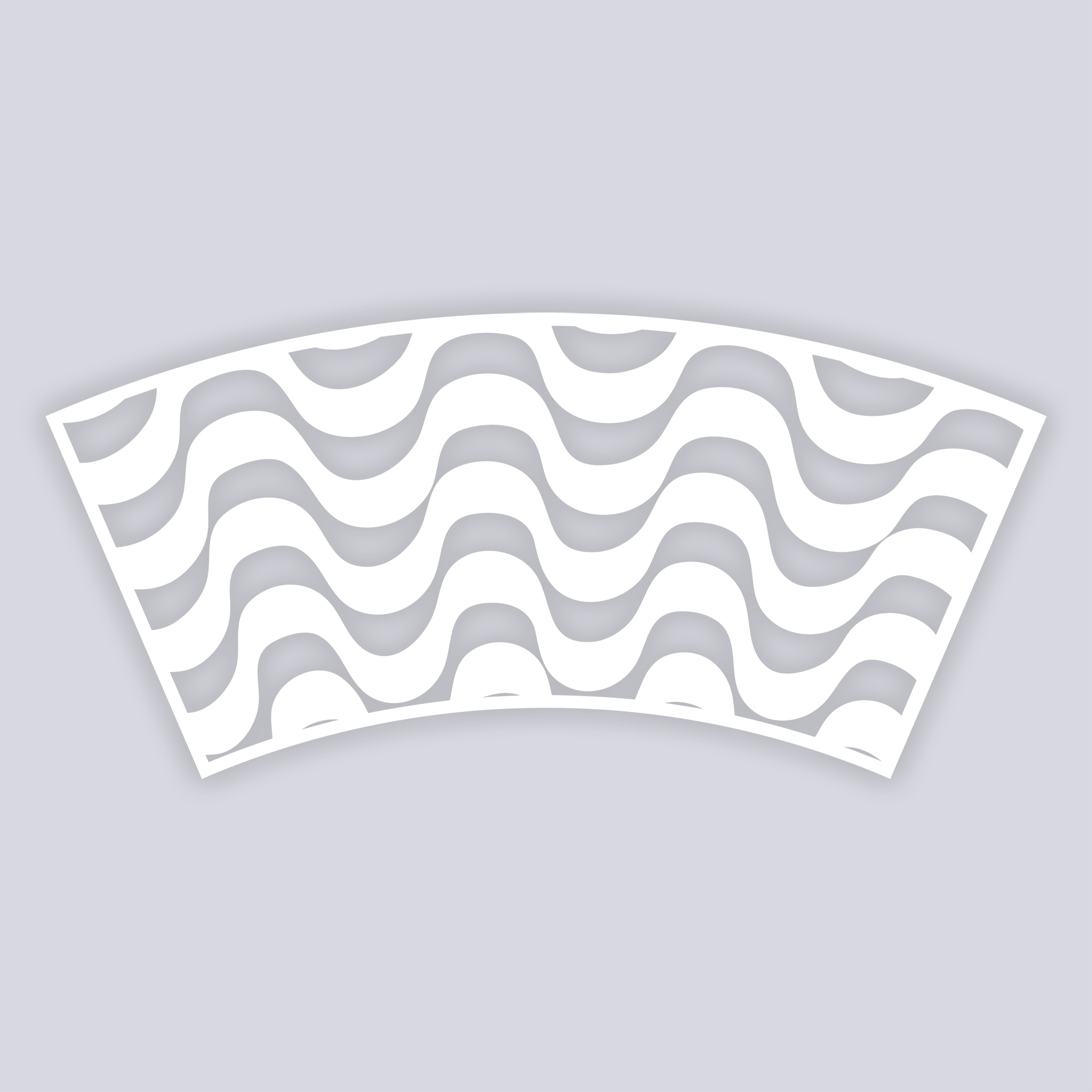 Wavy Lines Lg Cup Clay Stencil