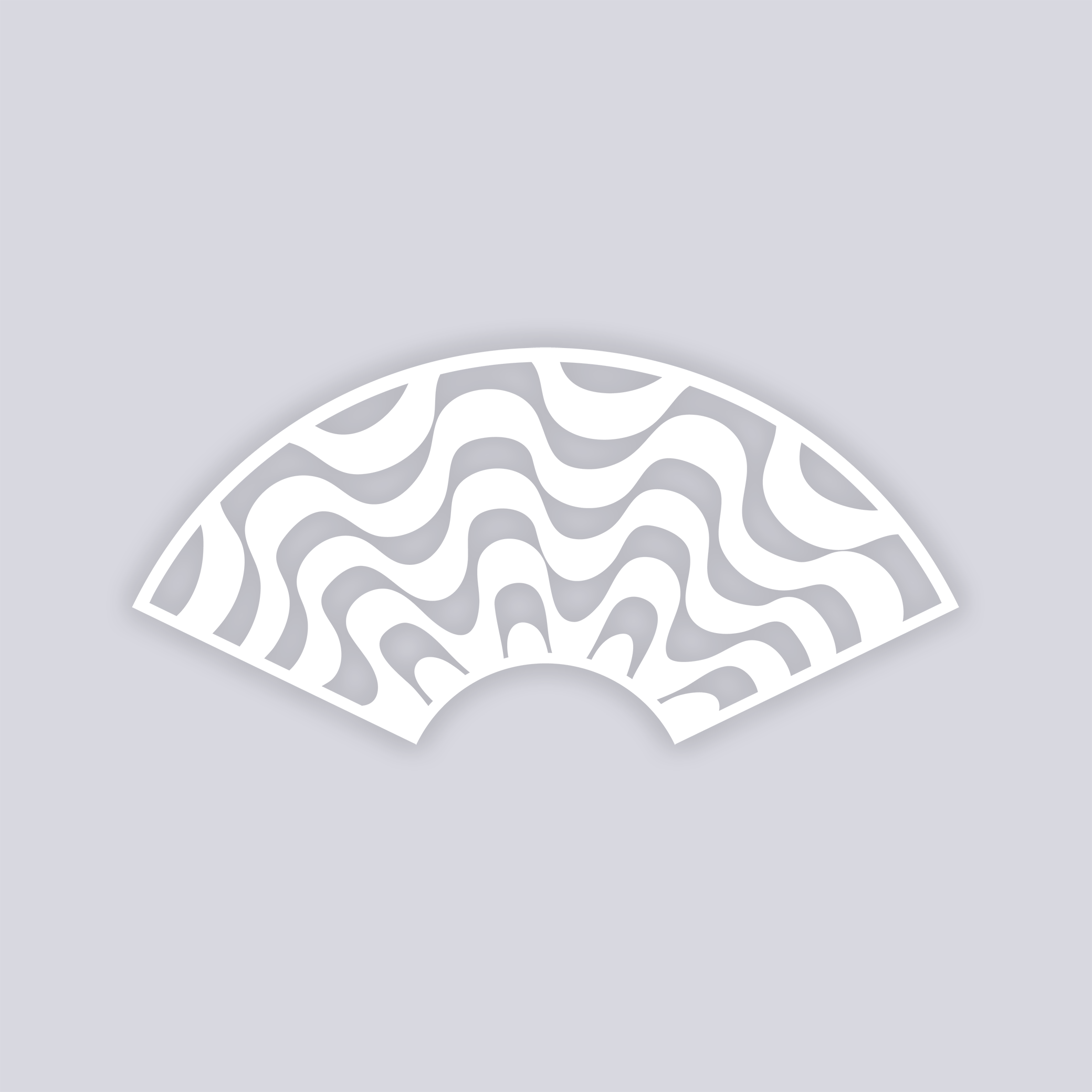 Wavy Lines Lg Cup Clay Stencil