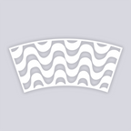 Wavy Lines Lg Cup Clay Stencil