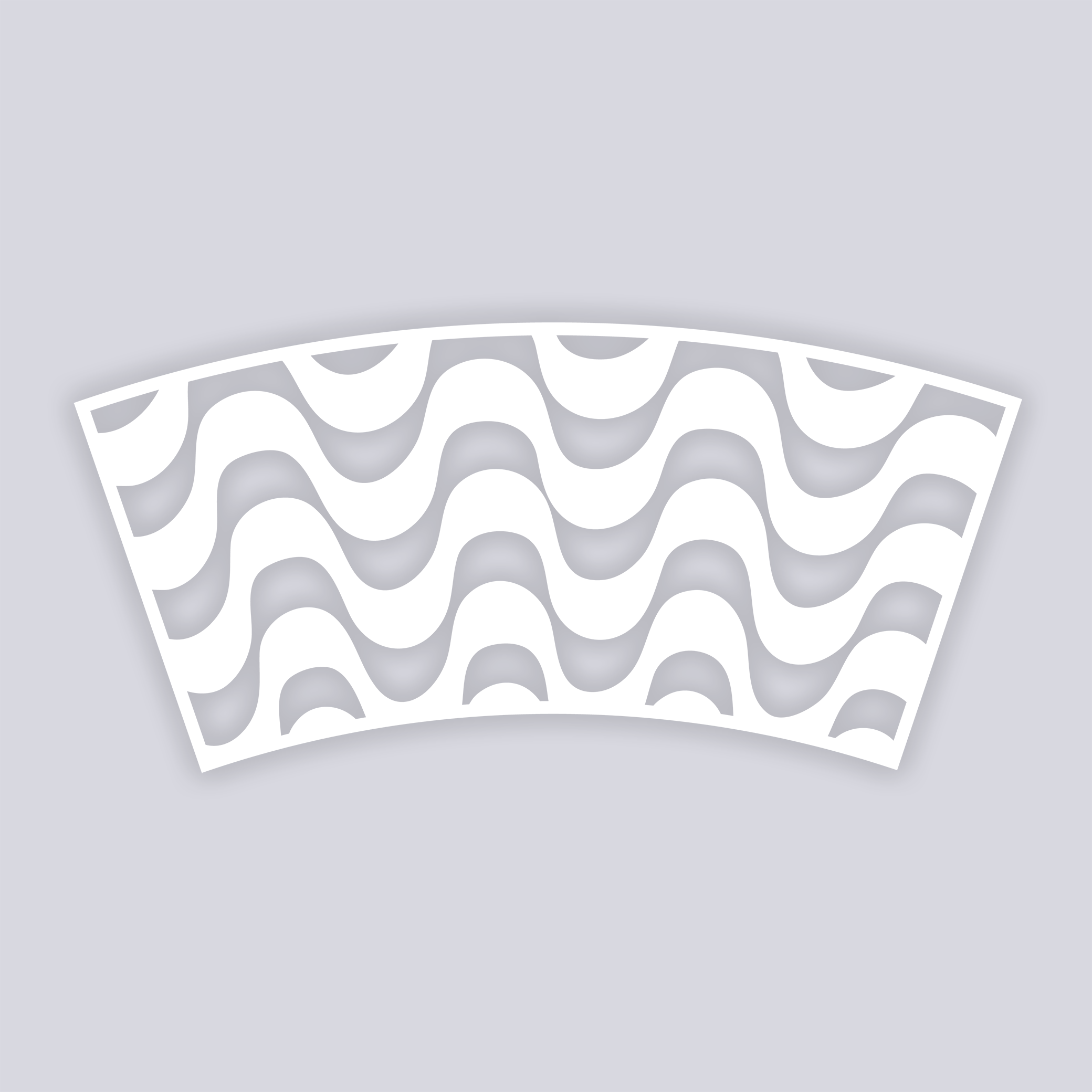 Wavy Lines Lg Cup Clay Stencil