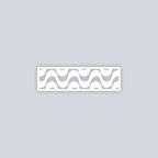 Wavy Lines Rectangle Clay Stencil