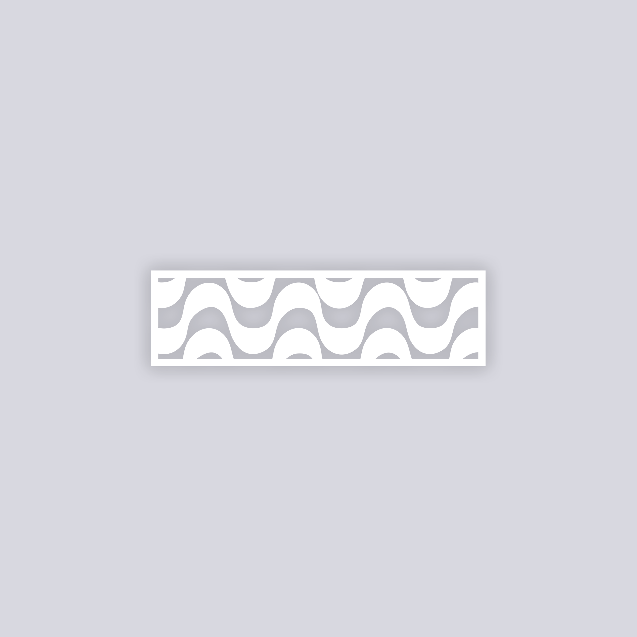 Wavy Lines Rectangle Clay Stencil