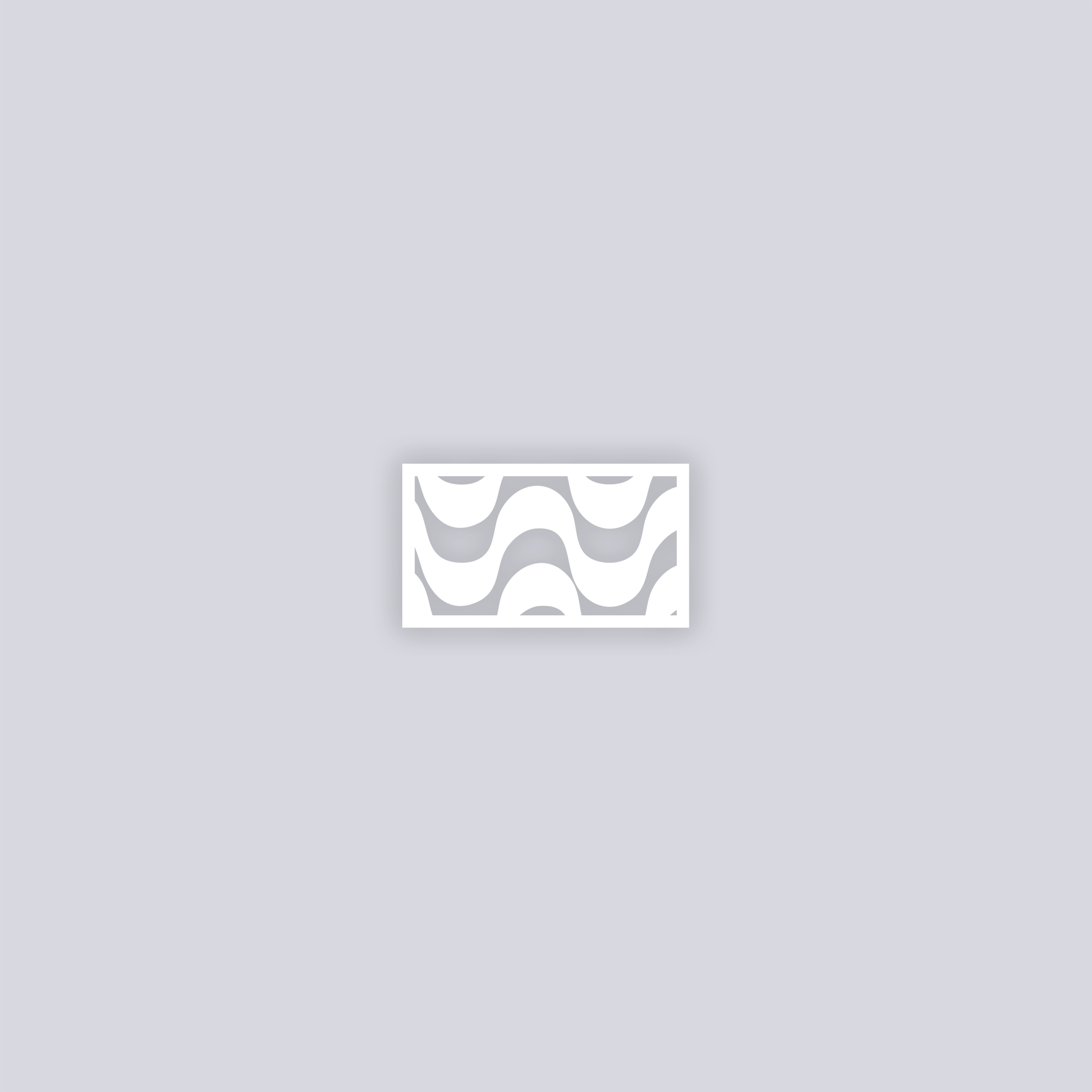 Wavy Lines Rectangle Clay Stencil
