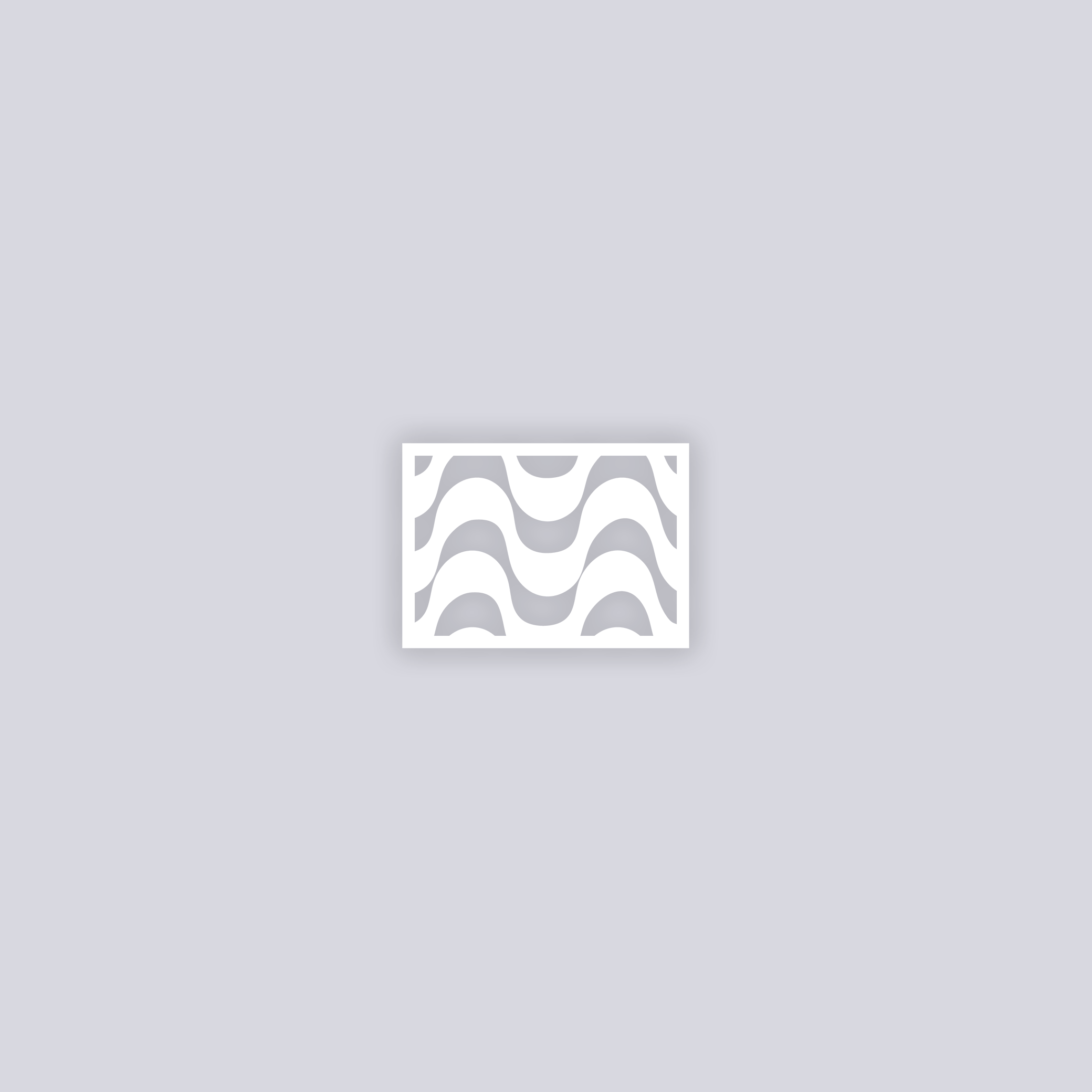 Wavy Lines Rectangle Clay Stencil