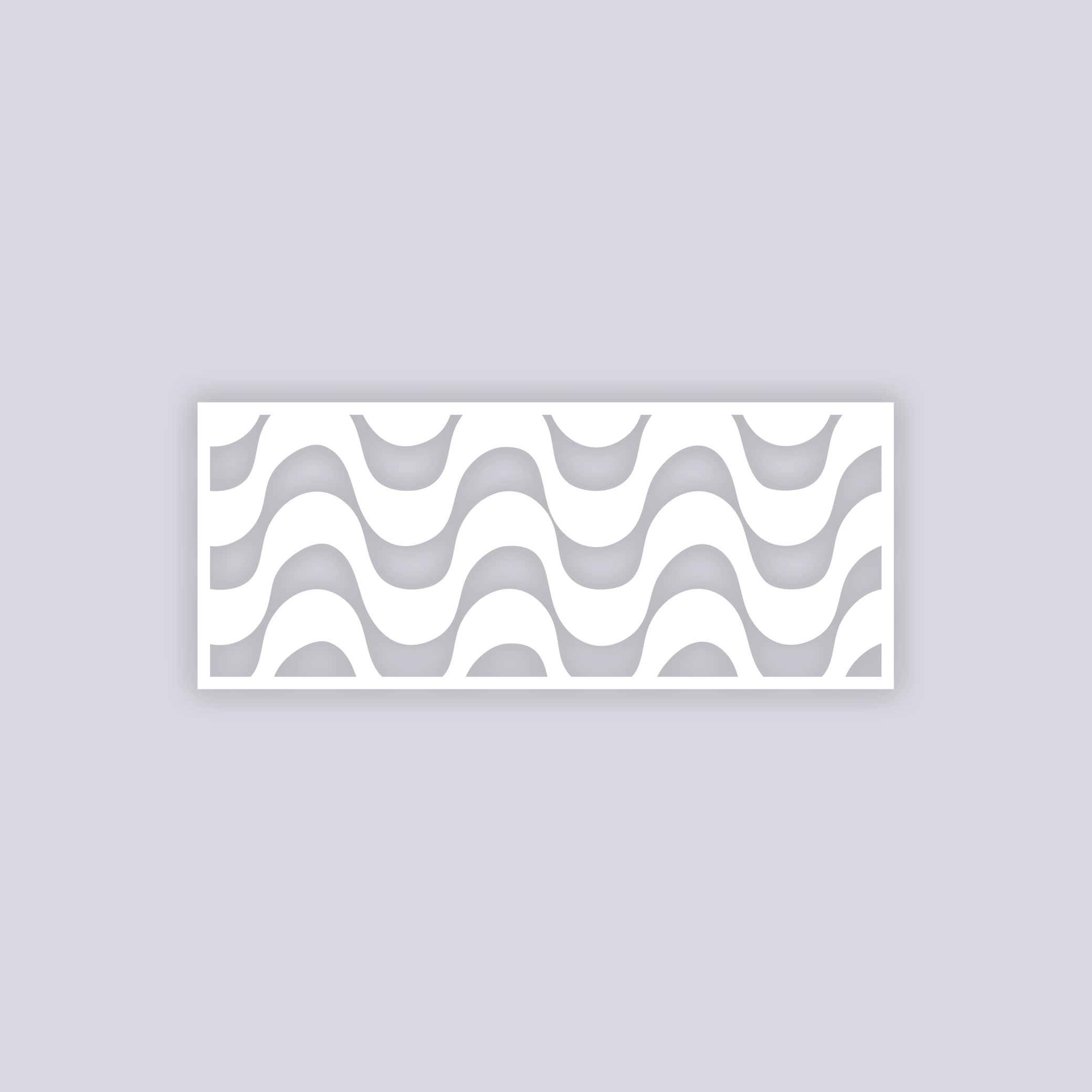 Wavy Lines Rectangle Clay Stencil