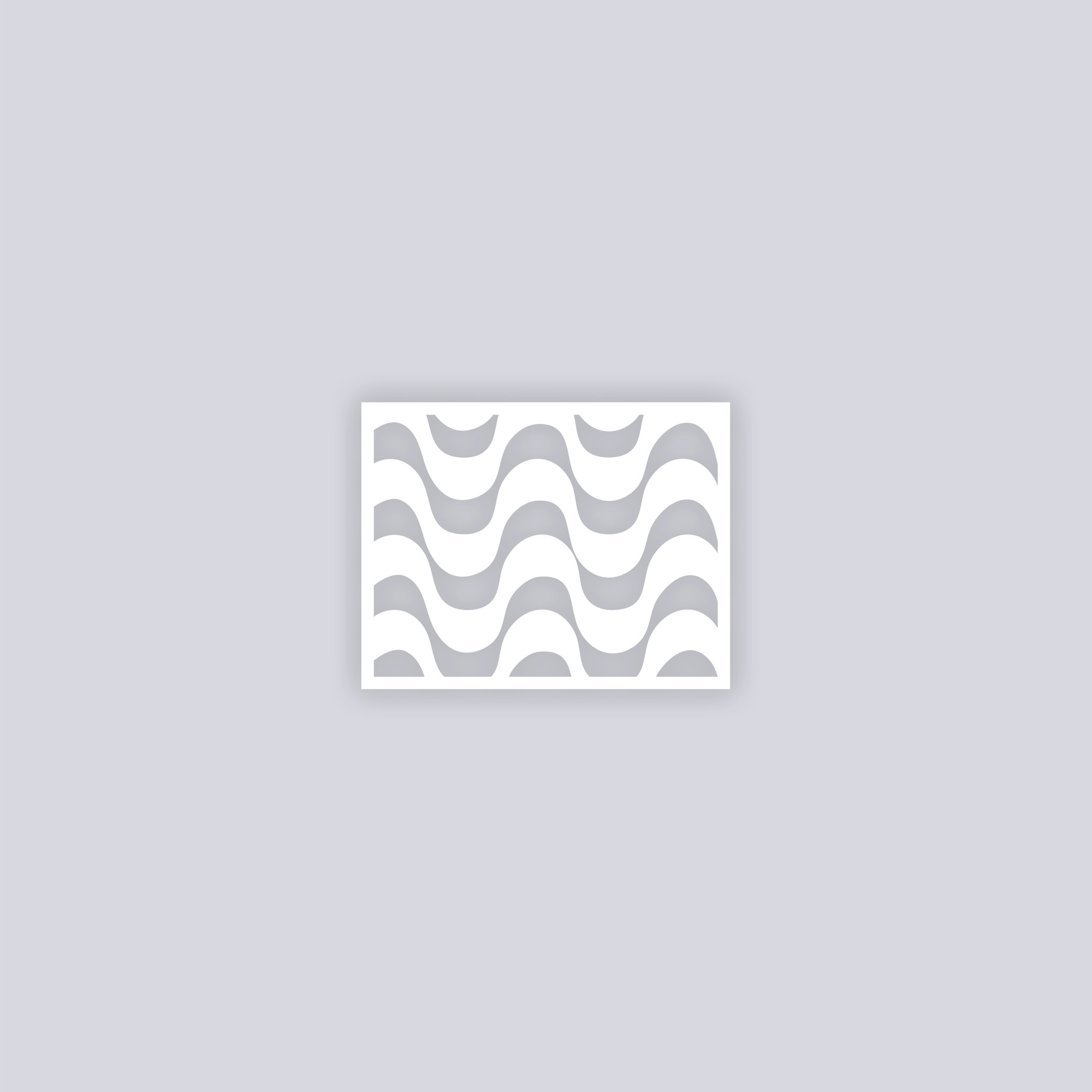 Wavy Lines Rectangle Clay Stencil