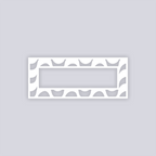 Wavy Lines Rectangle Rim Clay Stencil