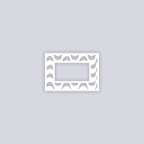 Wavy Lines Rectangle Rim Clay Stencil