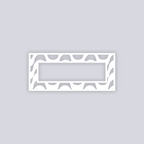 Wavy Lines Rectangle Rim Clay Stencil