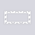 Wavy Lines Rectangle Rim Clay Stencil