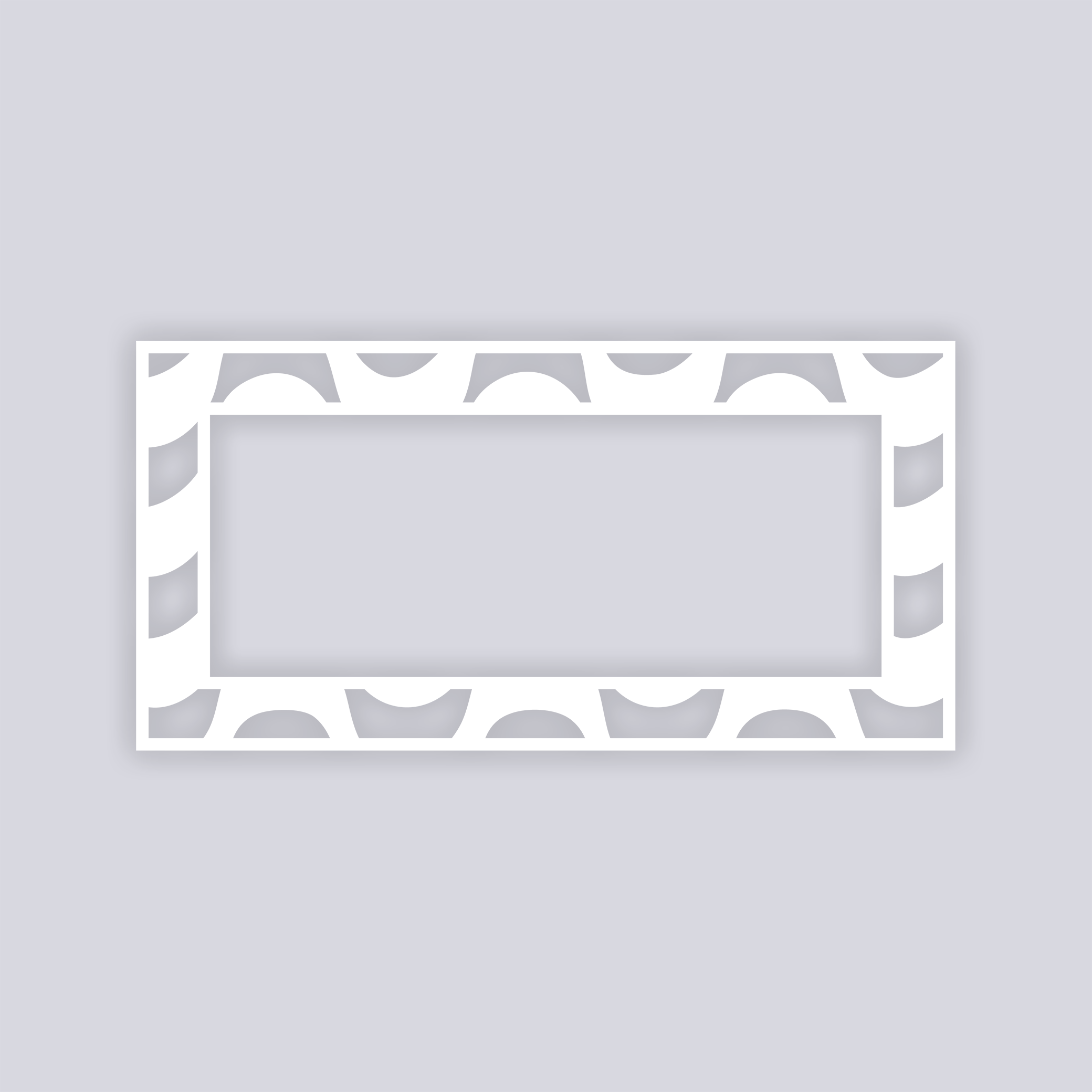 Wavy Lines Rectangle Rim Clay Stencil