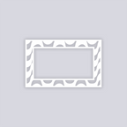 Wavy Lines Rectangle Rim Clay Stencil