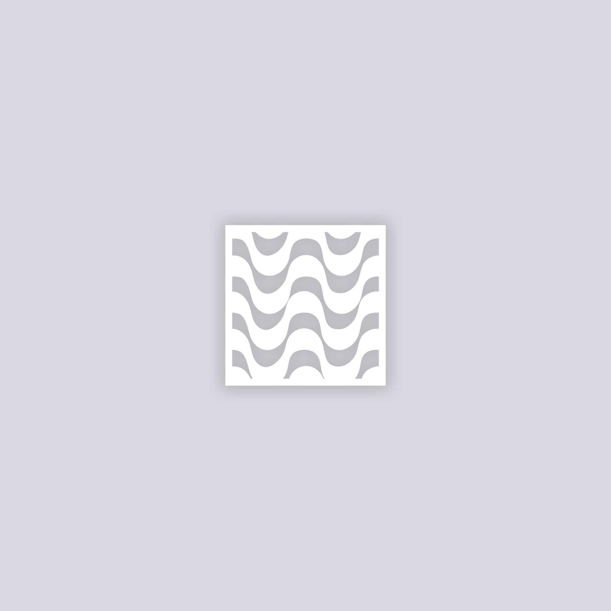 Wavy Lines Square Clay Stencil
