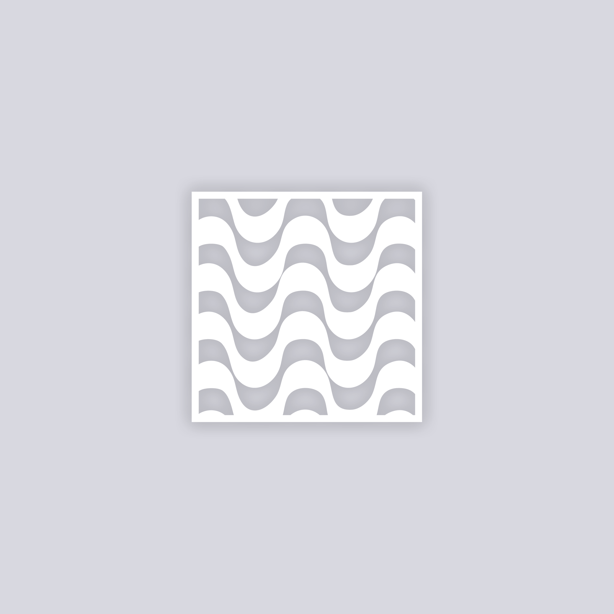 Wavy Lines Square Clay Stencil