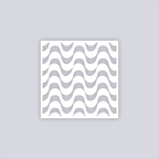 Wavy Lines Square Clay Stencil