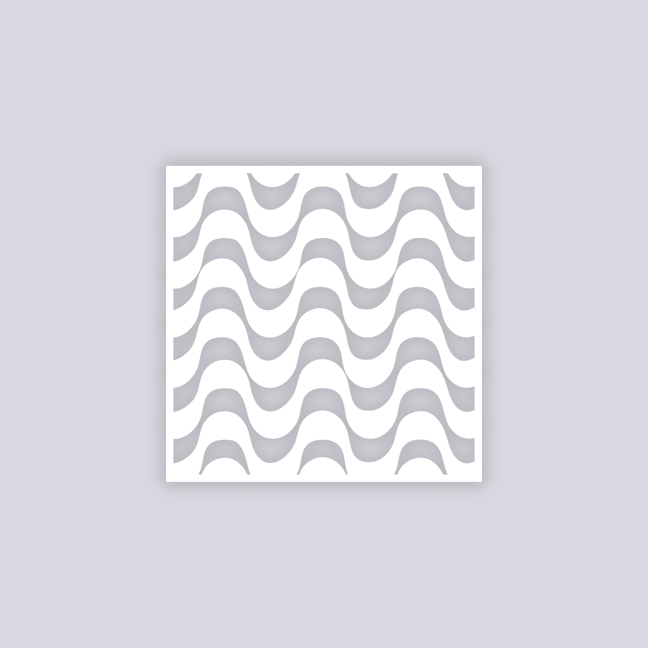 Wavy Lines Square Clay Stencil