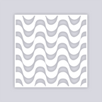 Wavy Lines Square Clay Stencil