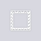 Wavy Lines Square Rim Clay Stencil