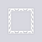 Wavy Lines Square Rim Clay Stencil