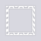 Wavy Lines Square Rim Clay Stencil