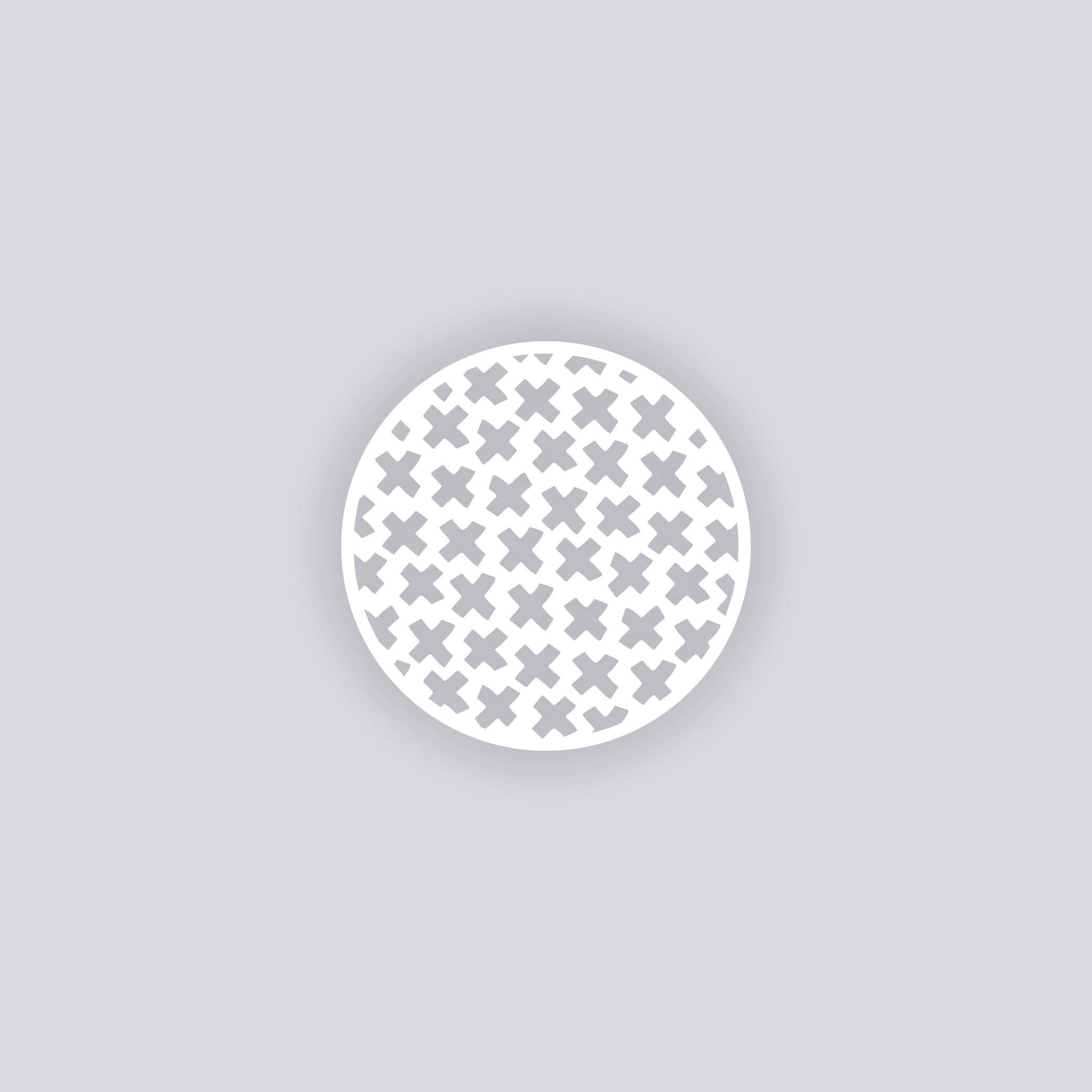 X Marks Circle Clay Stencil